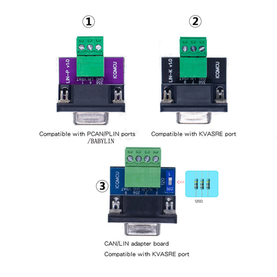 Female DB9 Connectors to CAN LIN Interface Adapter For PCAN PLIN CAN Bus Monitor