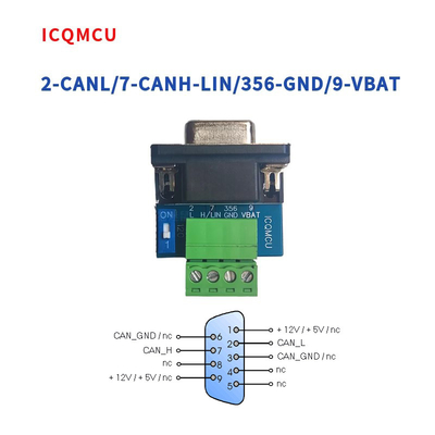 Female DB9 Connectors to CAN LIN Interface Adapter For PCAN PLIN CAN Bus Monitor