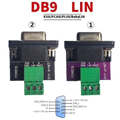 Female DB9 Connectors to CAN LIN Interface Adapter For PCAN PLIN CAN Bus Monitor