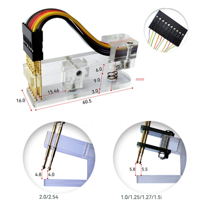 JTAG Test Tool Test Frame PCB Clip Probe Fixture Download Programming Burn 2.54mm 2.0mm 1.27mm