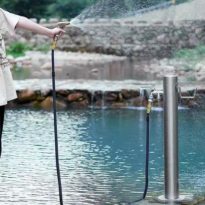 Outdoor Faucet Garden Water Taps Stainless Steel Standpipe Watering Post 86cm 34 inches Height