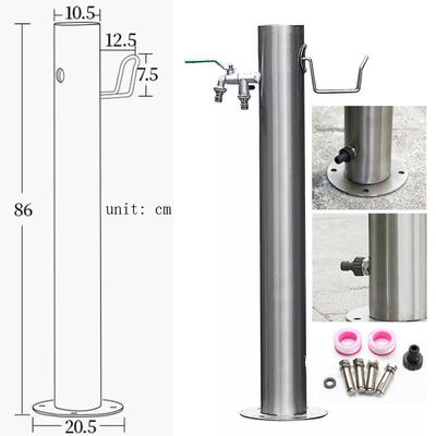 Outdoor Faucet Garden Water Taps Stainless Steel Standpipe Watering Post 86cm 34 inches Height