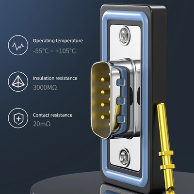 Waterproof DB9 Connector D Sub 9 Pin to Screw Terminal Blocks RS 232 485 Serial Adapter Panel Mount