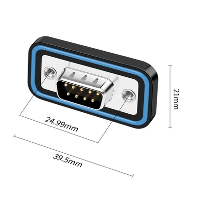 Waterproof DB9 Connector D Sub 9 Pin to Screw Terminal Blocks RS 232 485 Serial Adapter Panel Mount