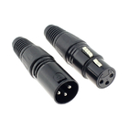 3 Pins XLR Microphone Audio Plug Jack Male Female Coupling Connector MIC Adapter