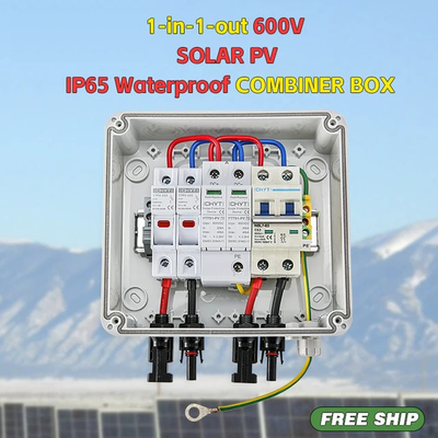 HT 8 Way IP65 Waterproof Outdoor Electrical Enclosure Distribution Plastic Switch Box Solar PV Combiner Box