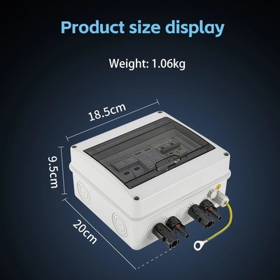 HT 8 Way IP65 Waterproof Outdoor Electrical Enclosure Distribution Plastic Switch Box Solar PV Combiner Box