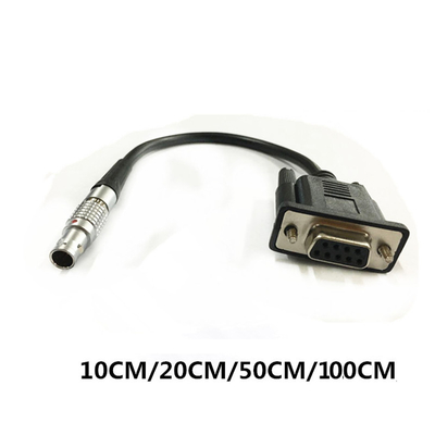 Data Cable DB-9 female to 5 Pin Aviation Connector for Leica 500 Series GPS to PC