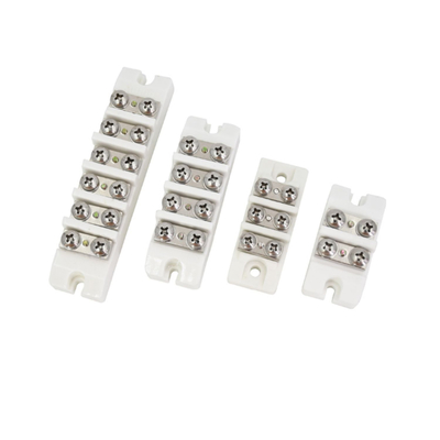 11mm Ceramic Barrier Screw Terminal Blocks 800℃ High Temperature Resistance 60 Amps 380 Volts