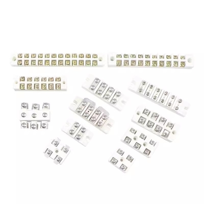 11mm Ceramic Barrier Screw Terminal Blocks 800℃ High Temperature Resistance 60 Amps 380 Volts