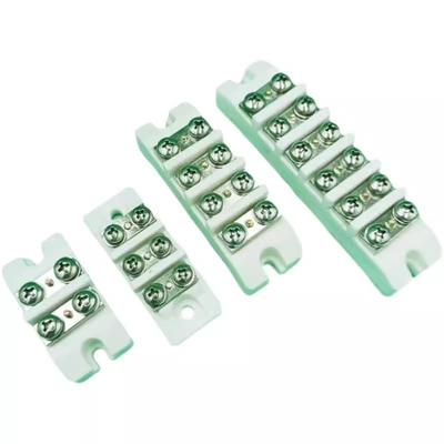 11mm Ceramic Barrier Screw Terminal Blocks 800℃ High Temperature Resistance 60 Amps 380 Volts