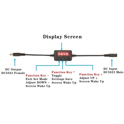 5.5mm x 2.1mm DC Power Cable 5V -36V With Unlimited Loop Timer Module Cycling Timing Function