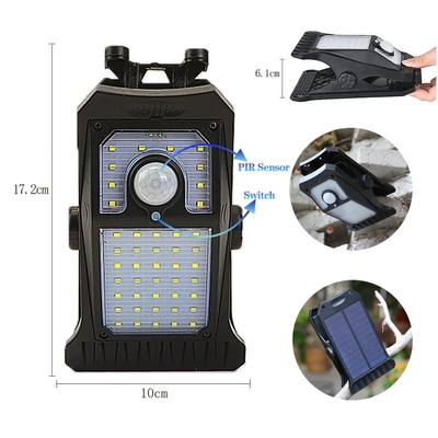 Solar LED Street Light Outdoor Clip-on Motion Sensing Light IP65 Waterproof Camping Light for Wall Fence Camping