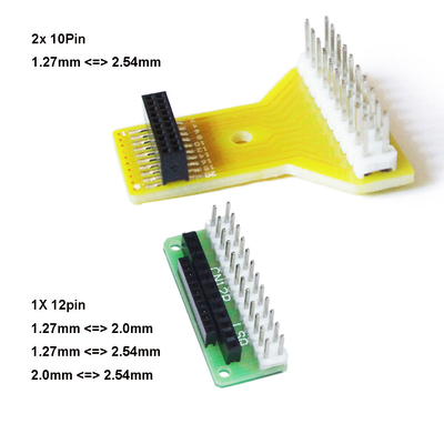 1.27mm Female to 2.00mm 2.54 mm Male Pin Headers Adapter PCB Board Converter Kit