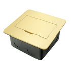 Open Type Floor Sockets Multimedia Modulars Combination Brass Alloy Ground Outlet Box Waterproof