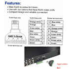 RJ45 Male 8P8C to 8 Pin Screw Terminal Block Adapter for CCTV Video Solution
