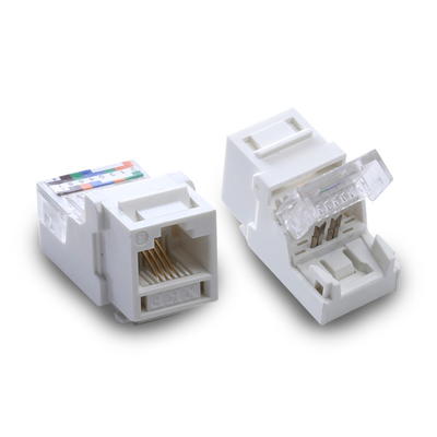 Dual Port  RJ11 RJ45 Telephone Network Modular Jack Cat5E Quick Clamp For Wall Socket Outlet