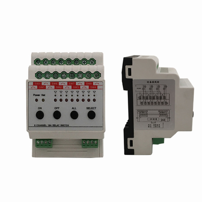 Smart Home Lighting Control Unit Relay Switch Module 8 Way 16A In Line With RS485 Modbus Protocol