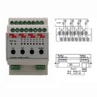 Smart Home Lighting Control Unit Relay Switch Module 8 Way 16A In Line With RS485 Modbus Protocol