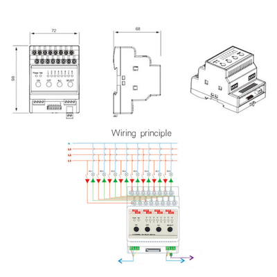 Smart Home Lighting Control Unit Relay Switch Module 8 Way 16A In Line With RS485 Modbus Protocol