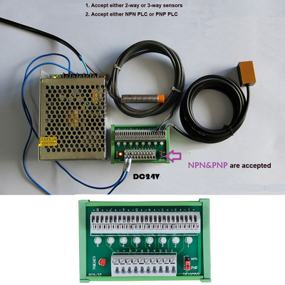 8 Channel Sensor Singal Wiring Distribution Breakout Board Terminal Blocks DIN Rail Mount