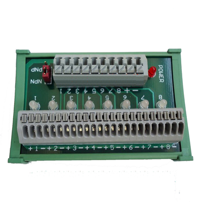 8 Channel Sensor Singal Wiring Distribution Breakout Board Terminal Blocks DIN Rail Mount