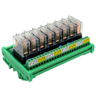 8 Ways Pluggable Relay Module PLC Output Amplifier Board DC 12V 24V