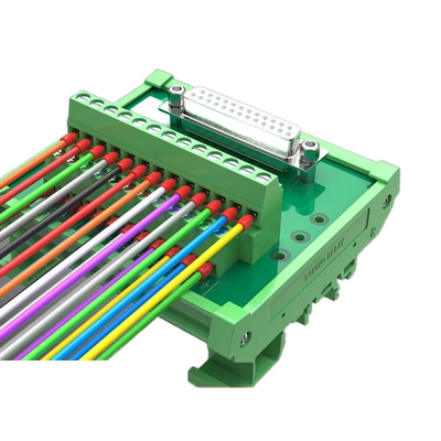 DB25 Single End Connectors D Sub 25 Pin Terminal Block Breakout Board DIN Rail Mounting