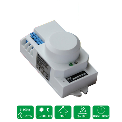 Microwave Radar Sensor AC 110V / 220V 5.8GHz Body Motion HF Detector Light Switch