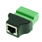 RJ45 Network Plug Male or Female 10P10C RJ48 to 10 pin Screw Terminal Block Adapter