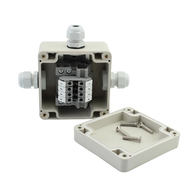 Waterproof Plastic Junction Box 83*81*56mm Electric Distribution Enclosure with Din Rail Terminals