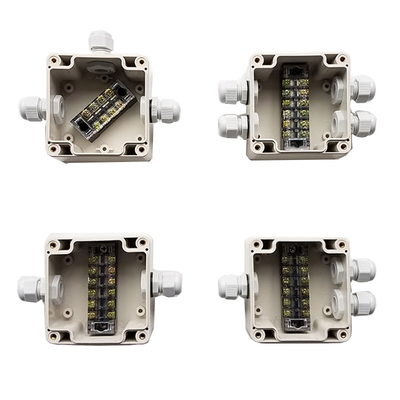 Lighting Cable Wiring Junction Box 83*81*56mm Electric Distribution Enclosure Waterproof with Connectors