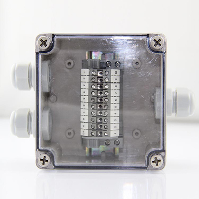 Plastic Junction Box 125*125*75mm Electric Distribution Enclosure Waterproof Clear Cover with Connectors