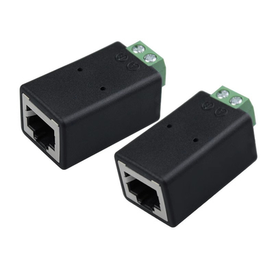 RJ45 Network Female Connector 8P8C to 2 Pin RS485 Screw Terminal Blocks Adapter