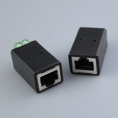 RJ45 Network Female Connector 8P8C to 2 Pin RS485 Screw Terminal Blocks Adapter