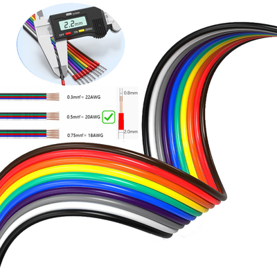 10Pin 20AWG 0.5mm² Jumper Wire Fork Ferrules terminals Connecting Cable 5 Amps Curent 20cm 30cm 50cm 100cm