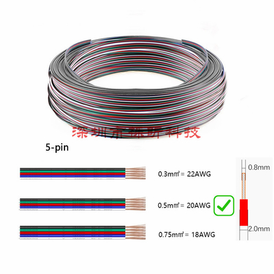 10Pin 20AWG 0.5mm² Jumper Wire Fork Ferrules terminals Connecting Cable 5 Amps Curent 20cm 30cm 50cm 100cm