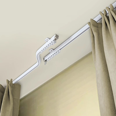 Heavy Duty Bendable Plastic Aluminum Pole Window Curved Curtain Rod Track Rail Inner Pulley