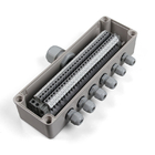 IP65 Waterproof Cable Junction Box 80*250*70mm 6 Ways UK2.5B Din Rail Terminal Blocks Kit