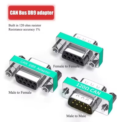 DB9 Male to Female Plug CAN Bus Conversion Serial Port Built-in 120 ohm Terminal Resistance 1