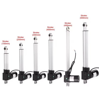 24V Linear Actuator 200mm 300mm 400mm 500mm 6000N Stroke Electric Linear Motor Telescopic Rod