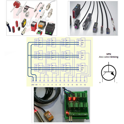 PLC Sensor Signal Input Distribution Module Terminal Blocks Connection Board 12 Arrays