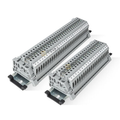 SAKZDU 2.5N DIN Rail Screw Clamp Terminal Blocks 800V 24A 2.5 mm² Wiring Gauge