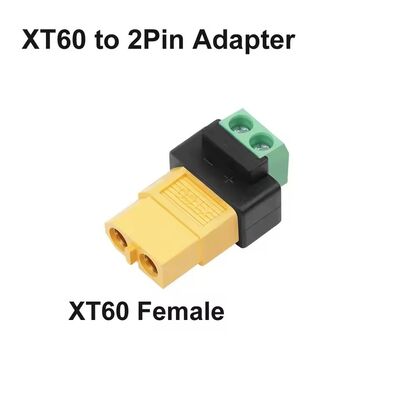 XT60 2-Pin Screw Terminal Adapter Solderless Charging Connector for Drone FPV Balance Charger