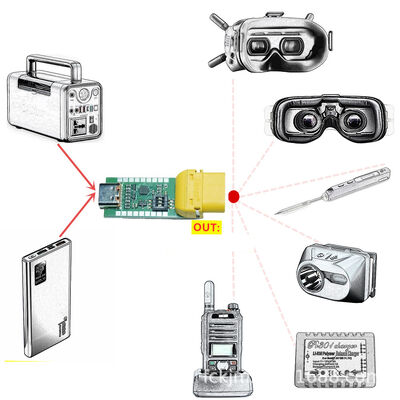 USB Type-c to XT60 Female Fast Charger USB-C Power Delivery Trigger Boost Module PD QC Decoy Board