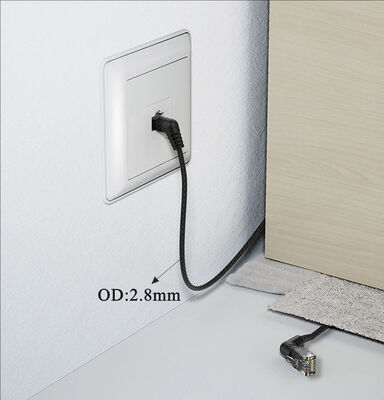 CAT6A Ethernet Cable 10Gbps 90 / 360 Degree Rotation Patch Cord Rj45 Connector For Laptop Router Network Lan Cable