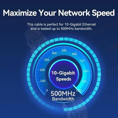 CAT6A Ethernet Cable 10Gbps 90 / 360 Degree Rotation Patch Cord Rj45 Connector For Laptop Router Network Lan Cable