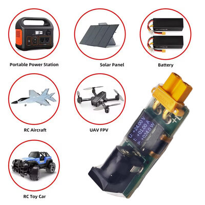 5-30V 10A DC to XT30 Female Adapter with Bidirectional Power Meter Battery Voltage Current Led Display for RC Model