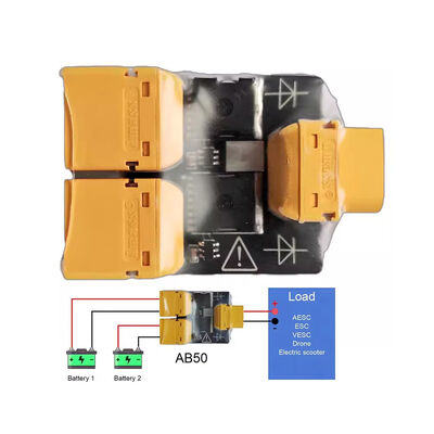 XT60 Connector Dual Battery Charge Adapter Parallel Board with Auto-Switching for RC Drone LiPo Battery