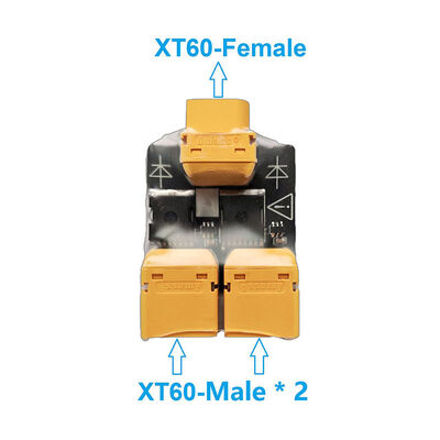 XT60 Connector Dual Battery Charge Adapter Parallel Board with Auto-Switching for RC Drone LiPo Battery